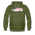 Men’s Premium Hoodie - Free Taco Van - olive green