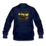 Women's Hoodie - My Mind On Coffee - navy