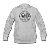 Women's Hoodie - Bangin' Apparel Co. Logo (Black Logo) - heather gray