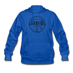 Women's Hoodie - Bangin' Apparel Co. Logo (Black Logo) - royal blue