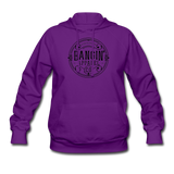 Women's Hoodie - Bangin' Apparel Co. Logo (Black Logo) - purple