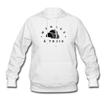 Women's Hoodie - Menage A Trois (Black Logo) - white