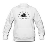 Women's Hoodie - Menage A Trois (Black Logo) - white