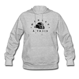 Women's Hoodie - Menage A Trois (Black Logo) - heather gray