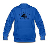 Women's Hoodie - Menage A Trois (Black Logo) - royal blue