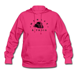 Women's Hoodie - Menage A Trois (Black Logo) - fuchsia