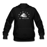 Women's Hoodie - Menage A Trois (White Logo) - black