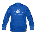 Women's Hoodie - Menage A Trois (White Logo) - royal blue