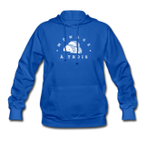 Women's Hoodie - Menage A Trois (White Logo) - royal blue