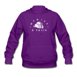 Women's Hoodie - Menage A Trois (White Logo) - purple