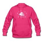 Women's Hoodie - Menage A Trois (White Logo) - fuchsia