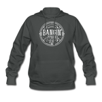 Women's Hoodie - Bangin' Apparel Co. Logo (White Logo) - asphalt