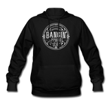 Women's Hoodie - Bangin' Apparel Co. Logo (White Logo) - black