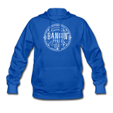 Women's Hoodie - Bangin' Apparel Co. Logo (White Logo) - royal blue