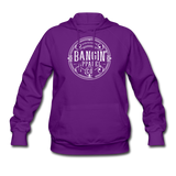 Women's Hoodie - Bangin' Apparel Co. Logo (White Logo) - purple