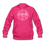 Women's Hoodie - Bangin' Apparel Co. Logo (White Logo) - fuchsia