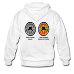 Men's Heavy Blend Zip Hoodie - This Is Your Brain On Tacos - white