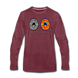 Men's Long Sleeve T-Shirt - This Is Your Brain On Tacos - heather burgundy