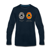 Men's Long Sleeve T-Shirt - This Is Your Brain On Tacos - deep navy