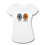 Women's V-Neck T-Shirt - This Is Your Brain On Tacos - white