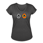 Women's V-Neck T-Shirt - This Is Your Brain On Tacos - deep heather