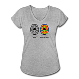 Women's V-Neck T-Shirt - This Is Your Brain On Tacos - heather gray