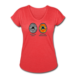 Women's V-Neck T-Shirt - This Is Your Brain On Tacos - heather red