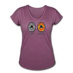 Women's V-Neck T-Shirt - This Is Your Brain On Tacos - heather plum