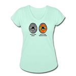 Women's V-Neck T-Shirt - This Is Your Brain On Tacos - mint