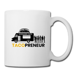 Coffee/Tea Mug - Tacopreneur (Black Logo) - white