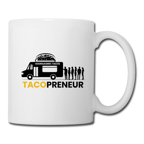 Coffee/Tea Mug - Tacopreneur (Black Logo) - white