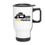 Travel Mug - Tacopreneur (Black Logo) - white