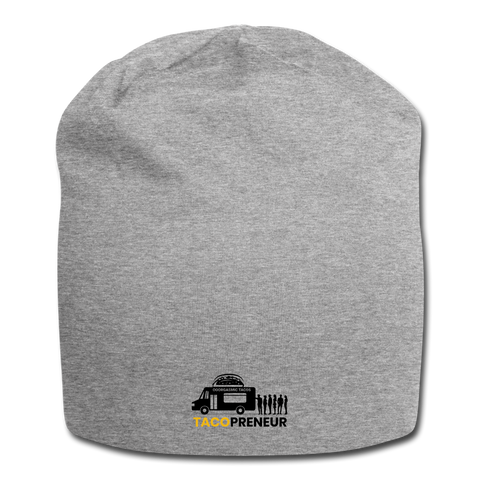 Jersey Beanie - Tacopreneur (Black Logo) - heather gray