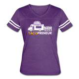 Women’s Vintage Sport T-Shirt - Tacopreneur (White Logo) - vintage purple/white