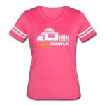 Women’s Vintage Sport T-Shirt - Tacopreneur (White Logo) - vintage pink/white