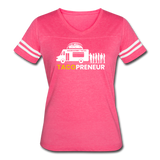 Women’s Vintage Sport T-Shirt - Tacopreneur (White Logo) - vintage pink/white