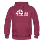 Men’s Premium Hoodie - Tacopreneur (White Logo) - burgundy