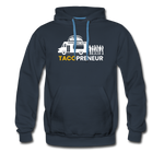 Men’s Premium Hoodie - Tacopreneur (White Logo) - navy