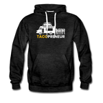 Men’s Premium Hoodie - Tacopreneur (White Logo) - charcoal gray