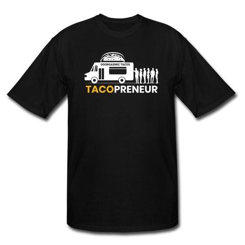 Men's Tall T-Shirt - Tacopreneur (White Logo) - black