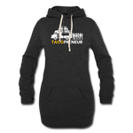 Women's Hoodie Dress - Tacopreneur (White Logo) - heather black