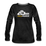 Women's Long Sleeve T-Shirt - Tacopreneur (White Logo) - charcoal gray