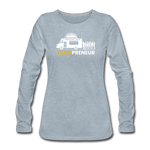 Women's Long Sleeve T-Shirt - Tacopreneur (White Logo) - heather ice blue