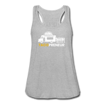 Women's Flowy Tank Top - Tacopreneur (White Logo) - heather gray