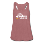 Women's Flowy Tank Top - Tacopreneur (White Logo) - mauve