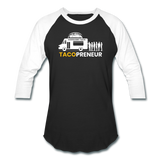 Baseball T-Shirt - Tacopreneur (White Logo) - black/white