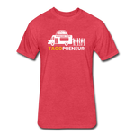 Fitted Men's T-Shirt - Tacopreneur (White Logo) - heather red