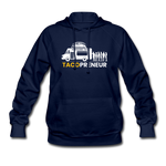 Women's Hoodie - Tacopreneur (White Logo) - navy