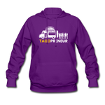 Women's Hoodie - Tacopreneur (White Logo) - purple