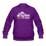 Women's Hoodie - Tacopreneur (White Logo) - purple